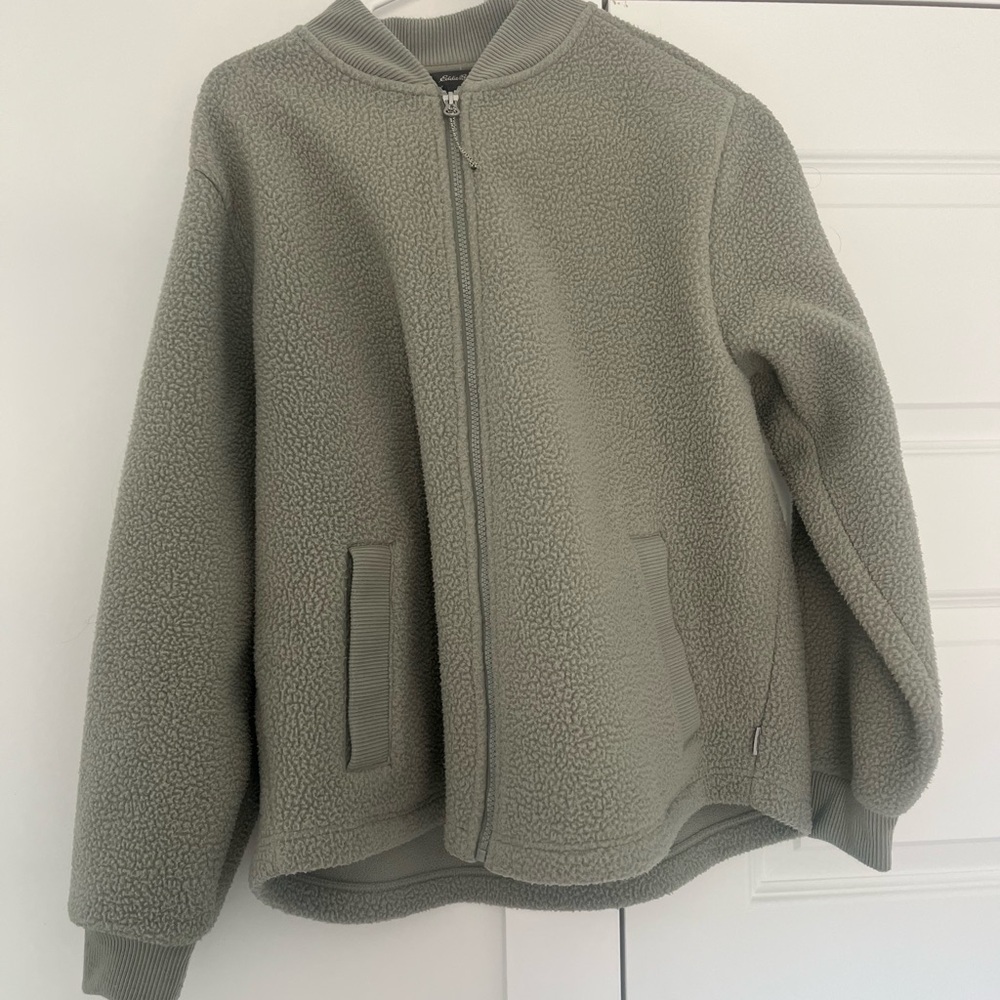 Eddie Bauer Green Sherpa Jacket